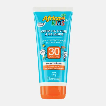 Крем солнцезащитный Floresan Africa Kids Детский защита от ожогов SPF30 150мл
