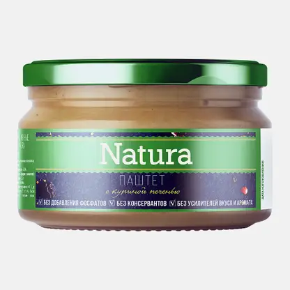 Паштет с куриной печенью Natura 200г