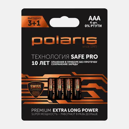 Батарейки Polaris Premium PB ААА 4шт