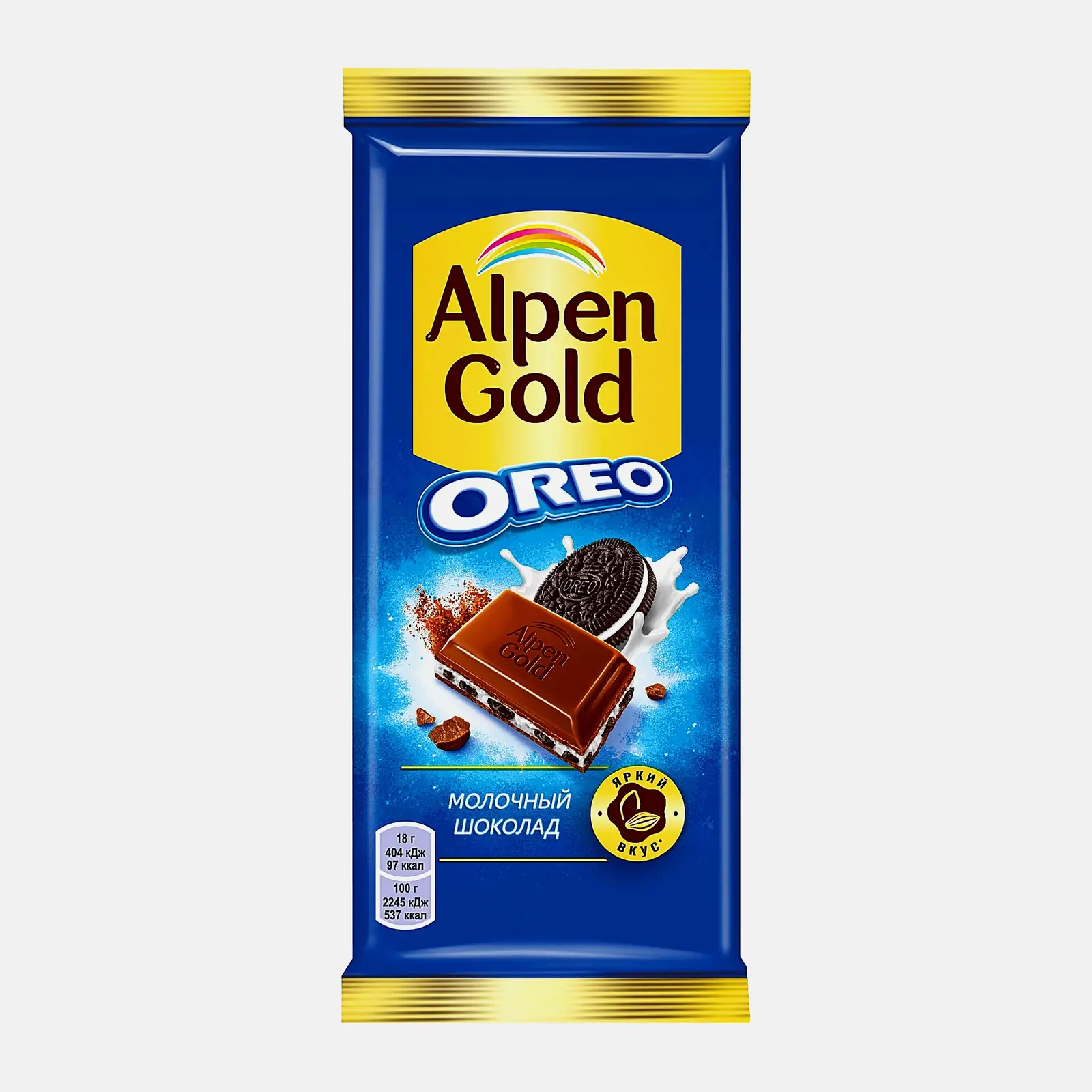 Изображение товара Шоколад Alpen Gold Oreo 85г с кусочками печенья