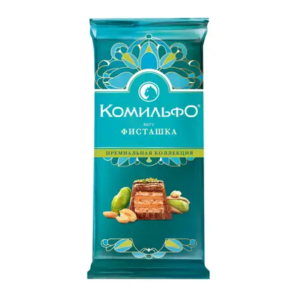 Изображение товара Шоколад со вкусом фисташек Комильфо 102г