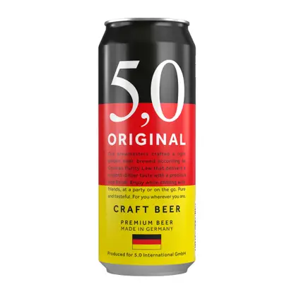 Изображение товара Пиво 5.0 Original светлое крафт 4.9% 500мл