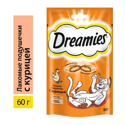 Изображение товара Лакомство для кошек Dreamies с курицей 60 г