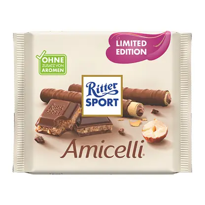 Изображение товара Молочный шоколад Вафля с ореховым кремом Ritter Sport 100г