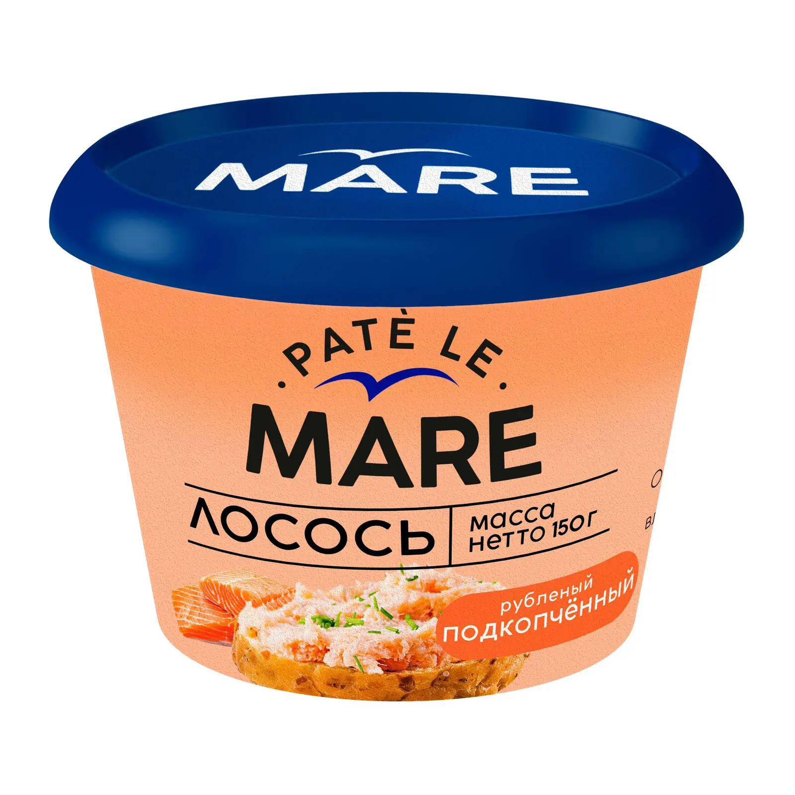 Изображение товара Рубленый копченый лосось Mare 150г, готовая рыба для закусок и салатов