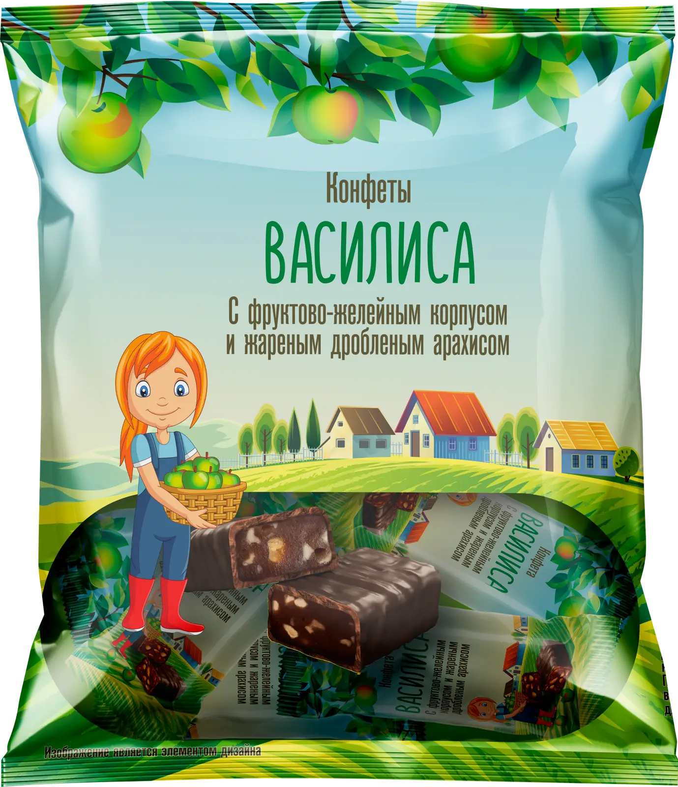 Конфеты Василиса фруктово-желейные с жареным арахисом глазированные 350г —  в каталоге на сайте сети Магнит | Краснодар