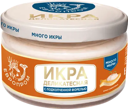 Изображение товара Икра мойвы Европром деликатес с подкопченной форелью 180г