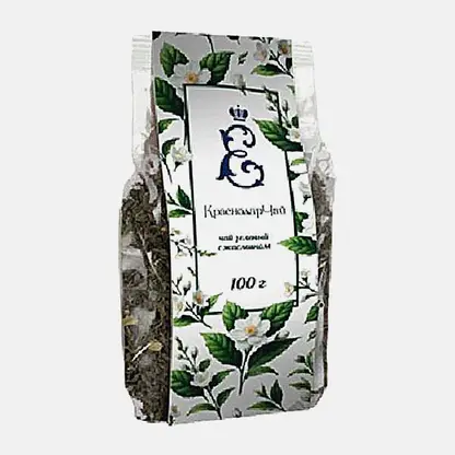 Зелёный чай листовой с жасмином Краснодарский 100г