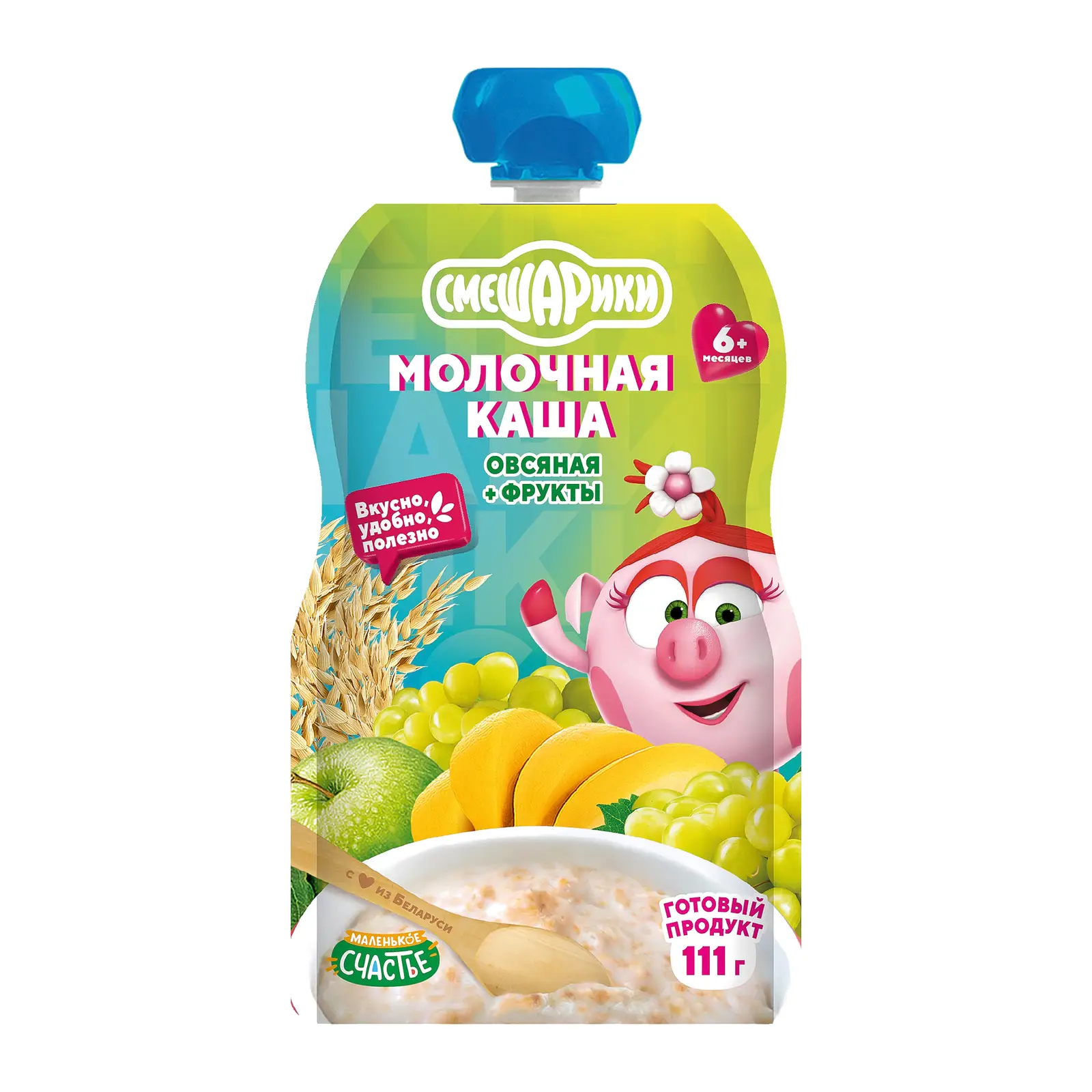 Изображение товара Каша Маленькое Счастье молочная рисовая с 9 месяцев овсяная/с 6 месяцев 111г в ассортименте