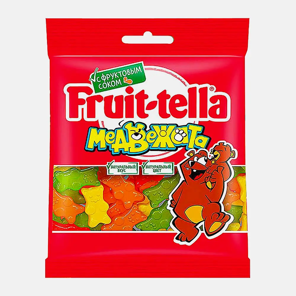 Изображение товара Жевательный мармелад Медвежата Fruittella 70г натуральные ингредиенты вкусные сладости