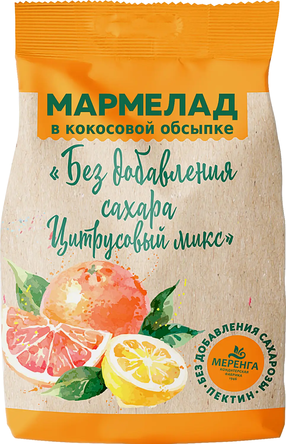 Изображение товара Мармелад желейный цитрусовый микс с кокосовой обсыпкой 220г Меренга