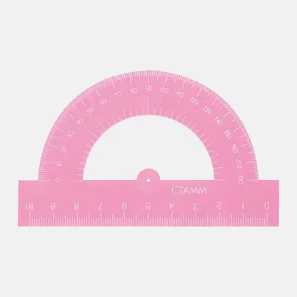 Транспортир 180 Стамм Neon Crystal 10см в ассортименте