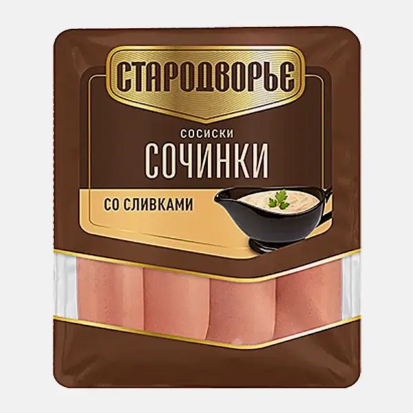 Изображение товара Сосиски Сочинки со сливками Стародворье 400г
