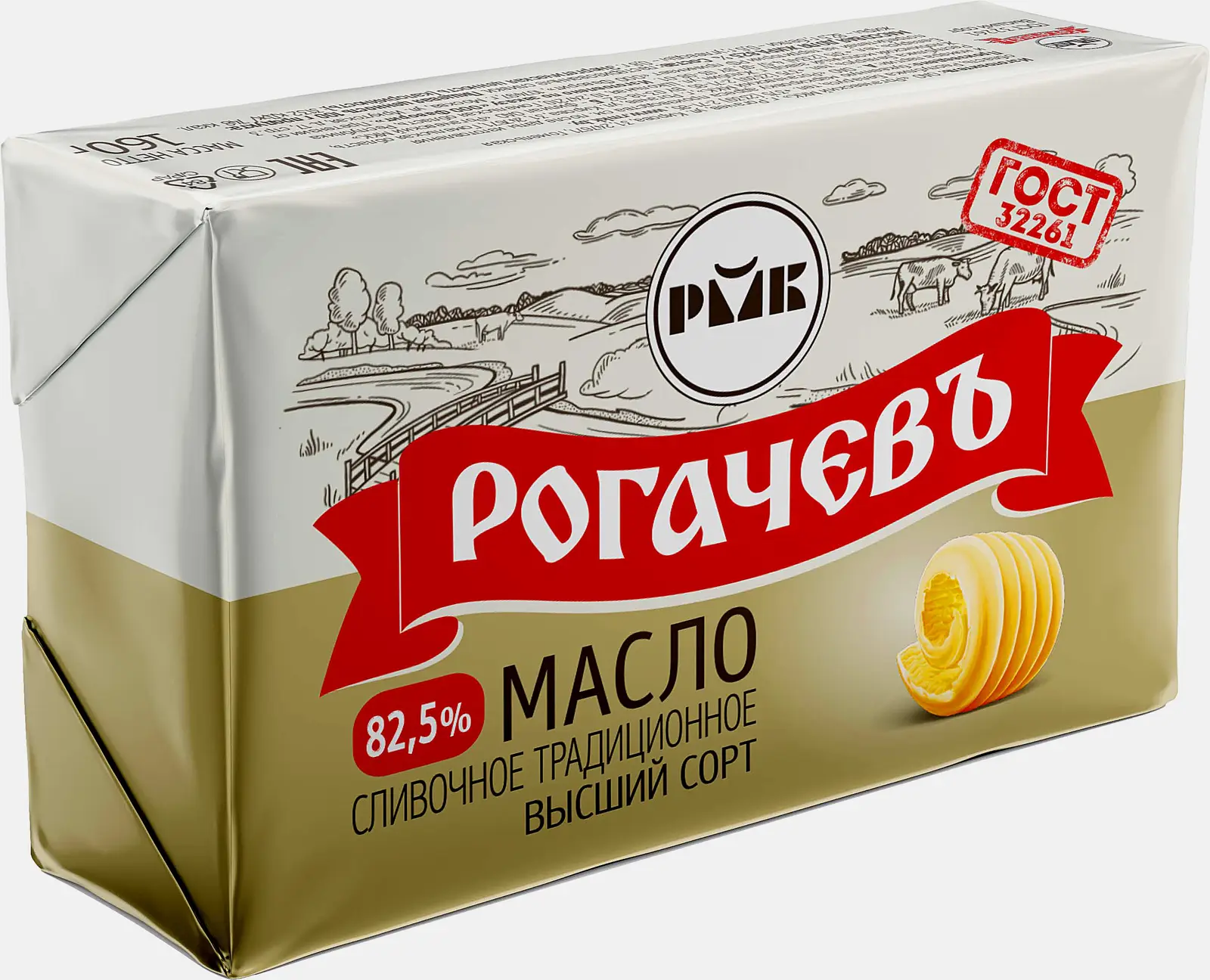 Масло сливочное Рогачевъ Традиционное 82.5% 160г - фото 2