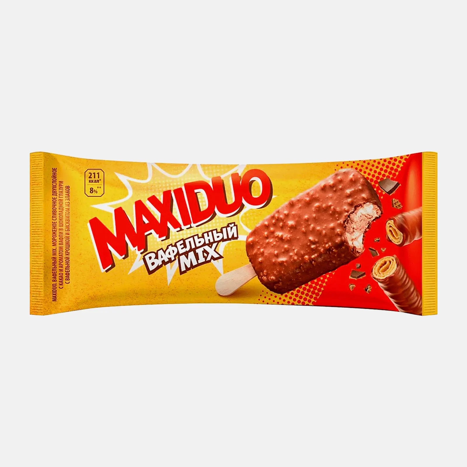 Мороженое Maxiduo Эскимо вафельный микс 63г
