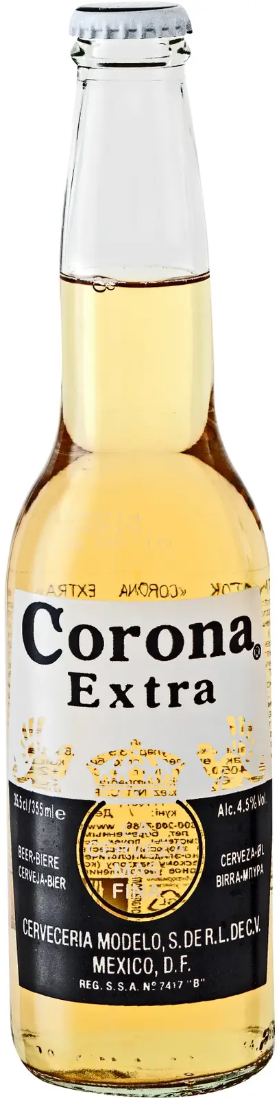 Изображение товара Пивной напиток Corona Extra фильтрованный пастеризованный 4.5% 355мл