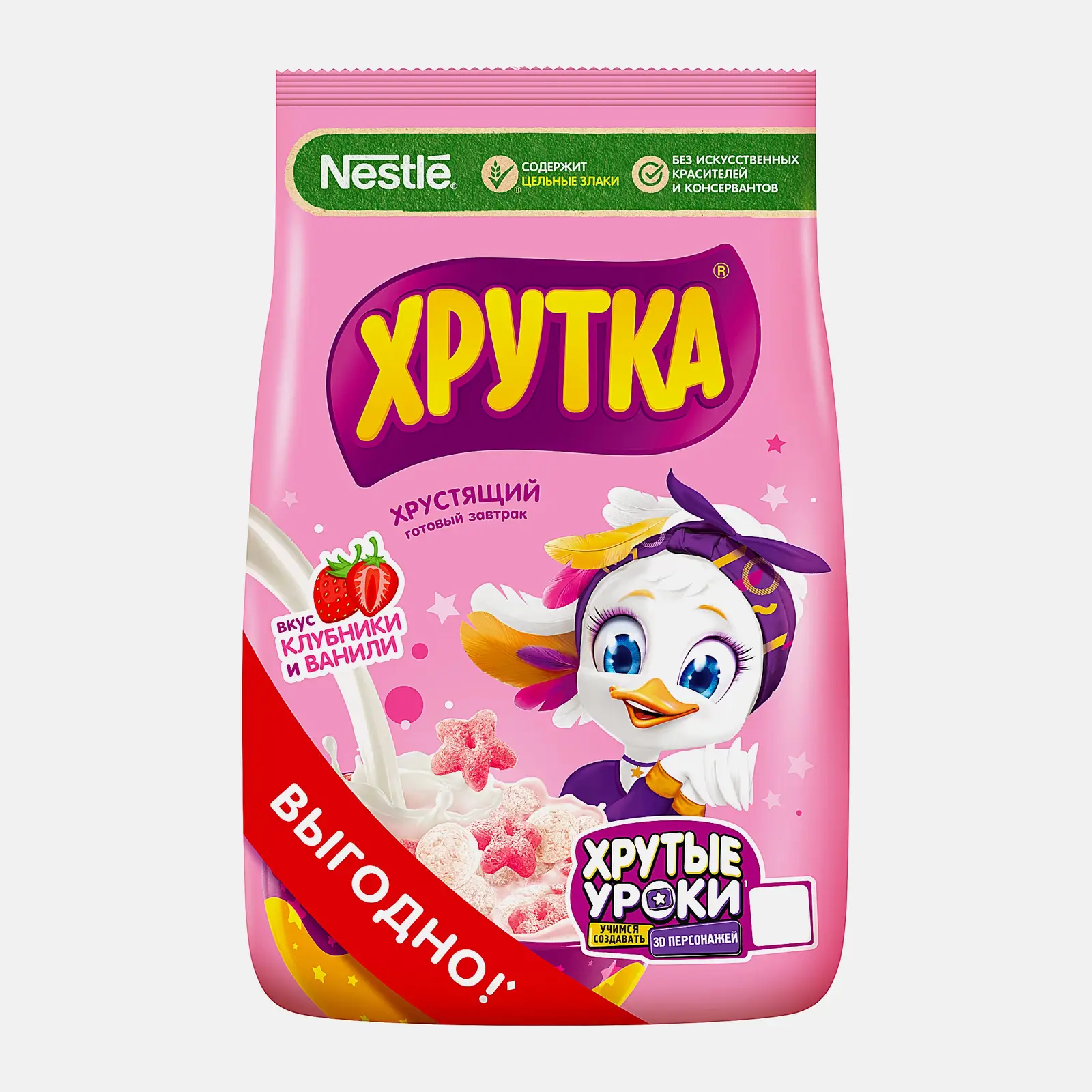 Готовый завтрак Хрутка клубника-ваниль 375г Готовый завтрак Хрутка клубника-ваниль 375г