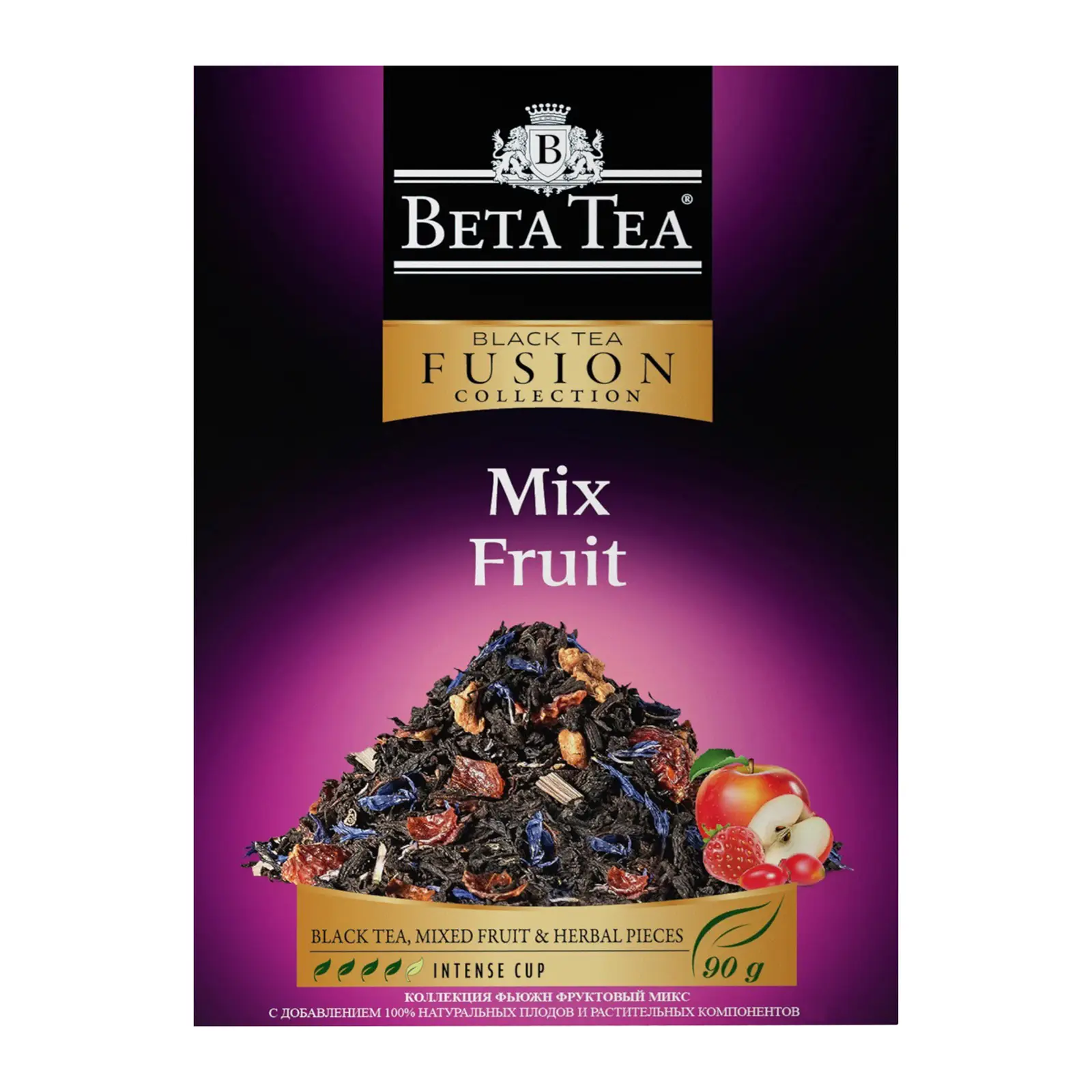 Изображение товара Чай черный Beta Tea Mix Fruit 90г с фруктовыми ароматами