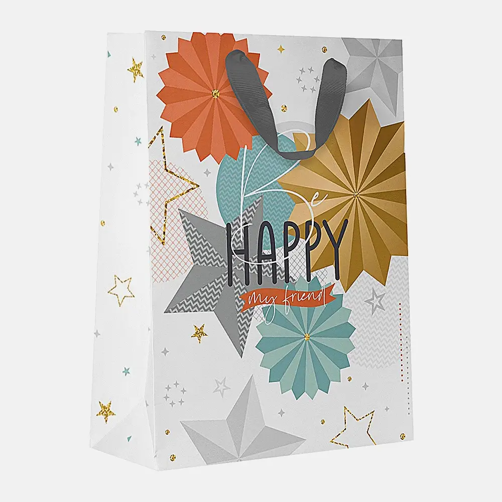 Пакет Пакетико подарочный XL Вечеринка 41*31*10см в ассортименте