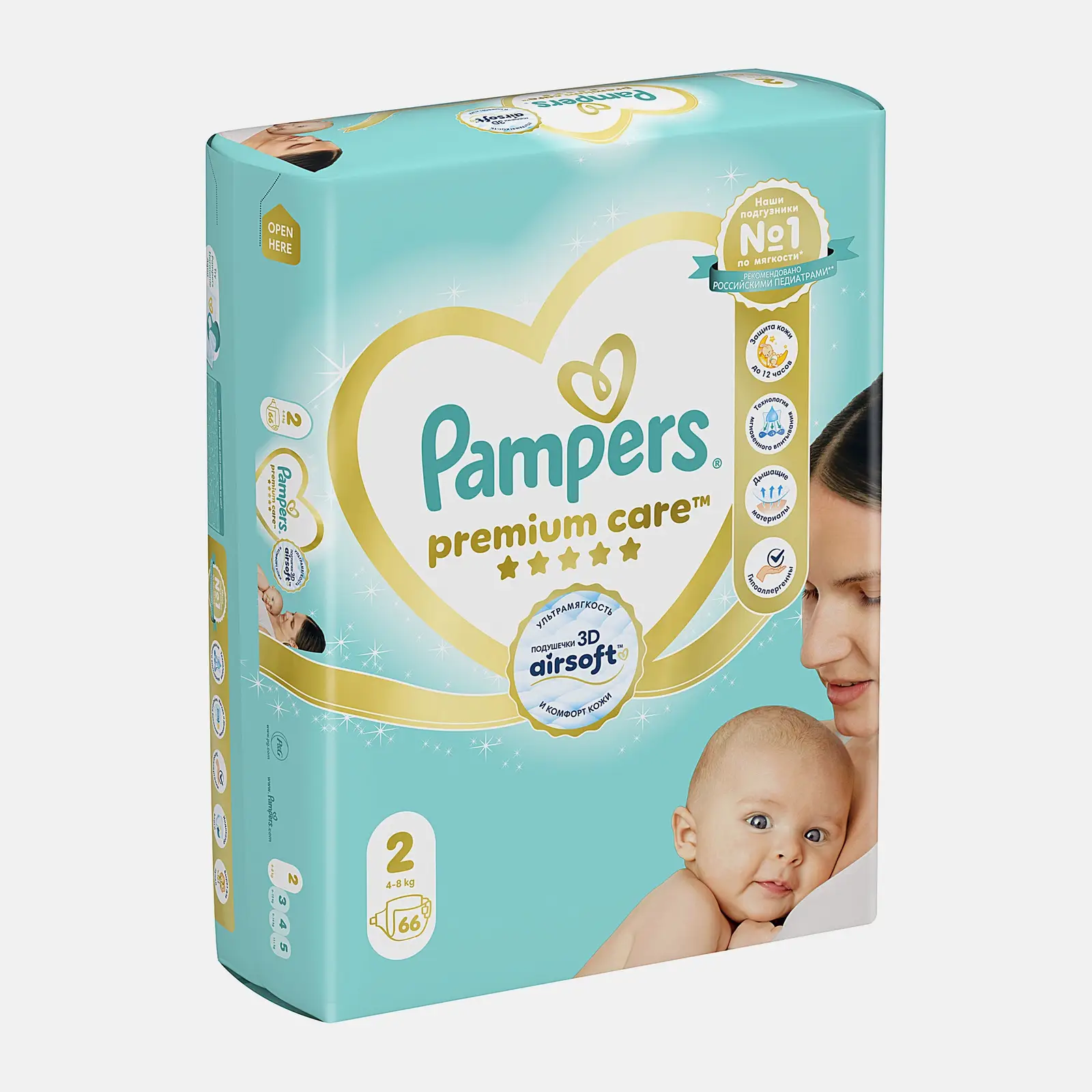 Подгузники Pampers Premium Care Mini 4-8кг 66шт