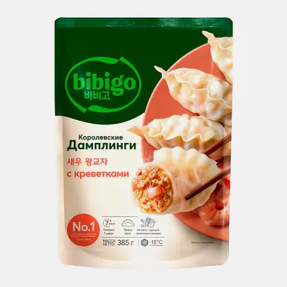 Дамплинги Bibigo королевские с креветками 385г