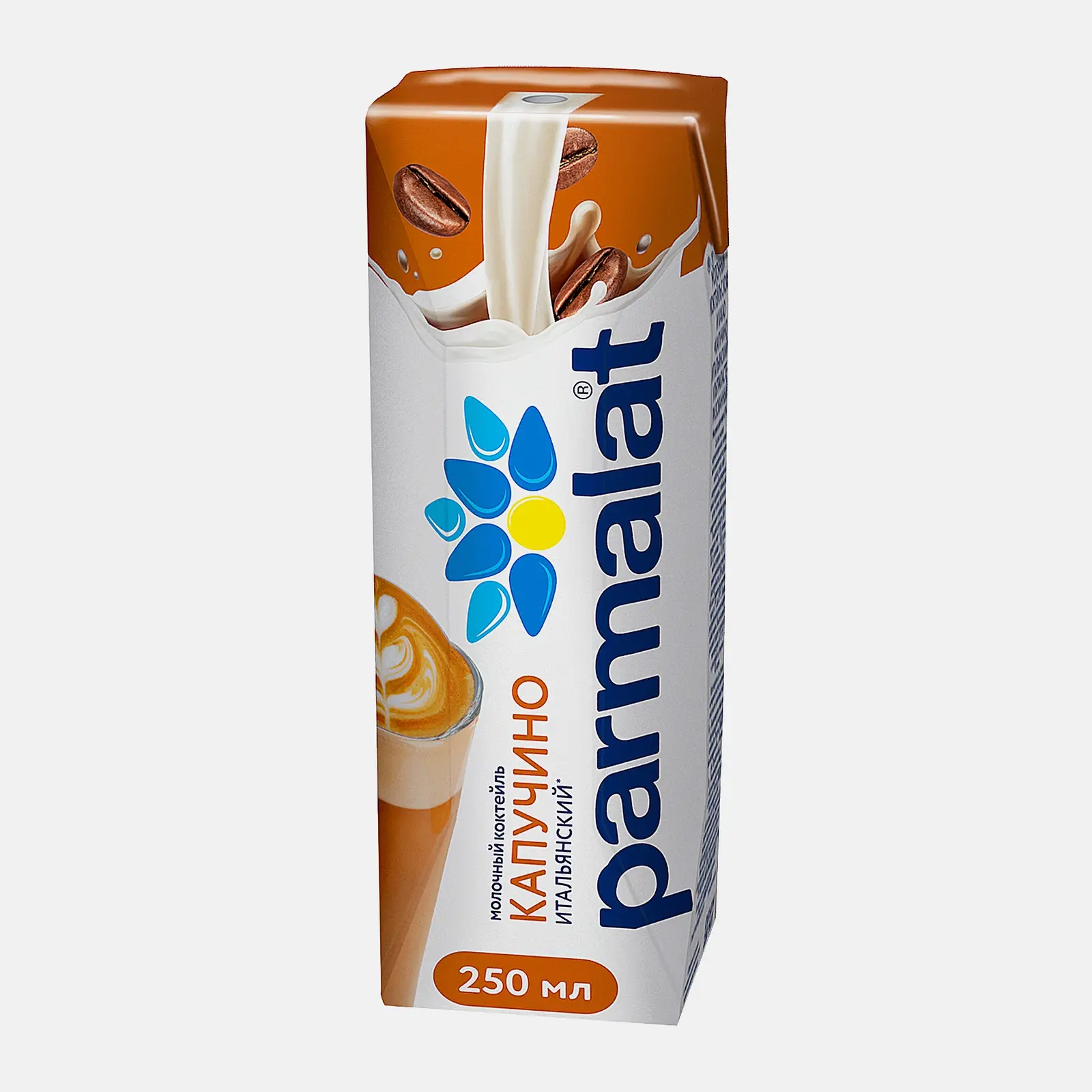 Молочный коктейль Parmalat с кофе и какао Капучино 1.5% 250мл
