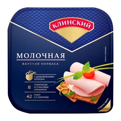 Изображение товара Колбаса Клинский МК Молочная вареная нарезка 190г