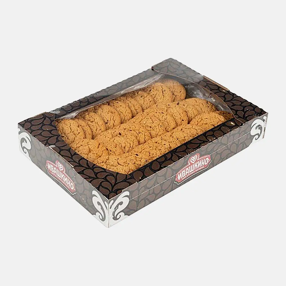 Печенье сдобное с овсяными хлопьями и изюмом Ивашкино 430г