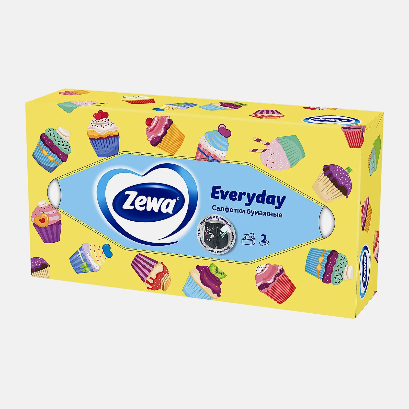 Изображение товара Бумажные салфетки Zewa Everyday 2 слоя 100 шт мягкие и прочные