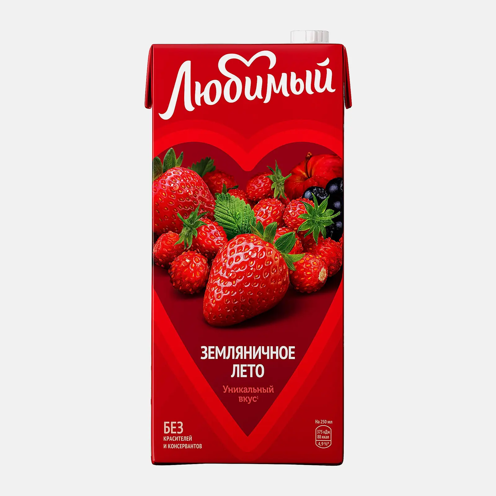 Изображение товара Напиток Любимый Земляничное лето 1.93л с натуральными соками