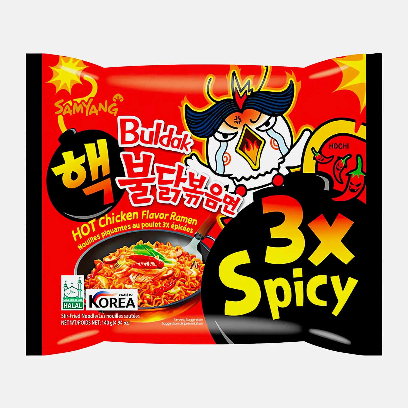 Лапша быстрого приготовления Hot Chicken 3X Spicy Samyang Buldak 140г