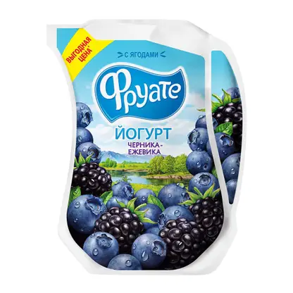 Изображение товара Йогурт питьевой Фруате Черника Ежевика 1.5% 950мл