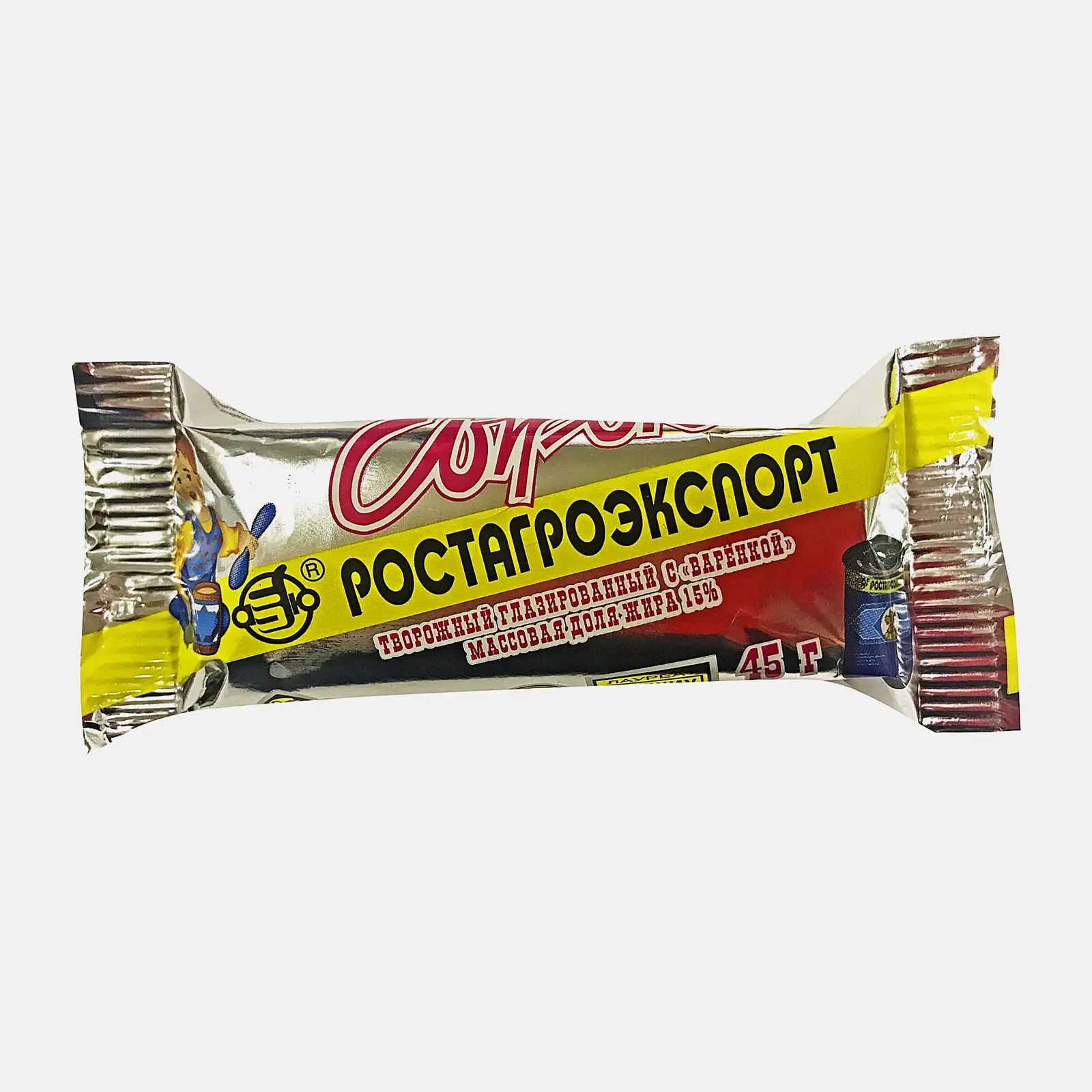 Изображение товара Сырок глазированный Ростагроэкспорт с вареной сгущенкой 15% 45г