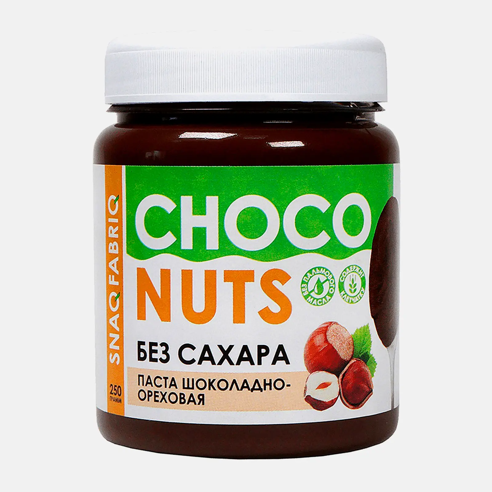 Изображение товара Паста шоколадно-ореховая Snaq Fabriq 0.25кг без сахара на сукралозе 42% пищевых волокон