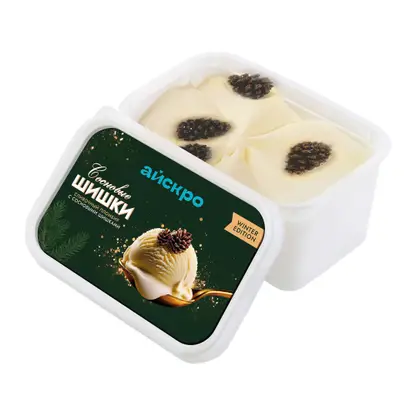 Изображение товара Мороженое пломбир с сосновыми шишками Айскро 12% 270г