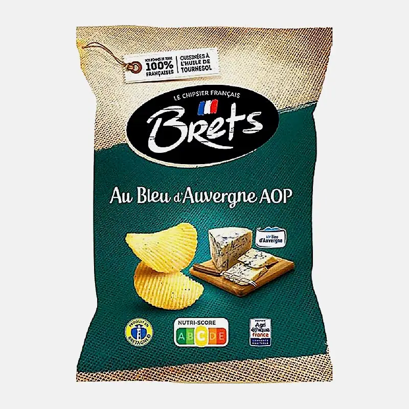 Чипсы со вкусом сыра Блё Довернь Brets 125г