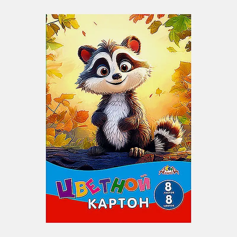 Цветной картон 8 листов 8 цветов Апплика в ассортименте - фото 8 Цветной картон 8 листов 8 цветов Апплика в ассортименте - фото 8