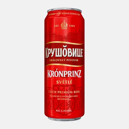 Пиво Крушовице светлое фильтрованное 4.2% 430мл