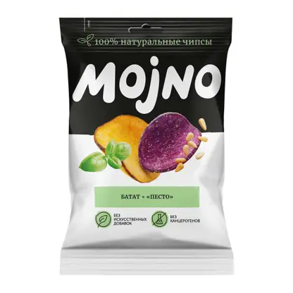 Изображение товара Чипсы из батата со вкусом песто Mojno 75г