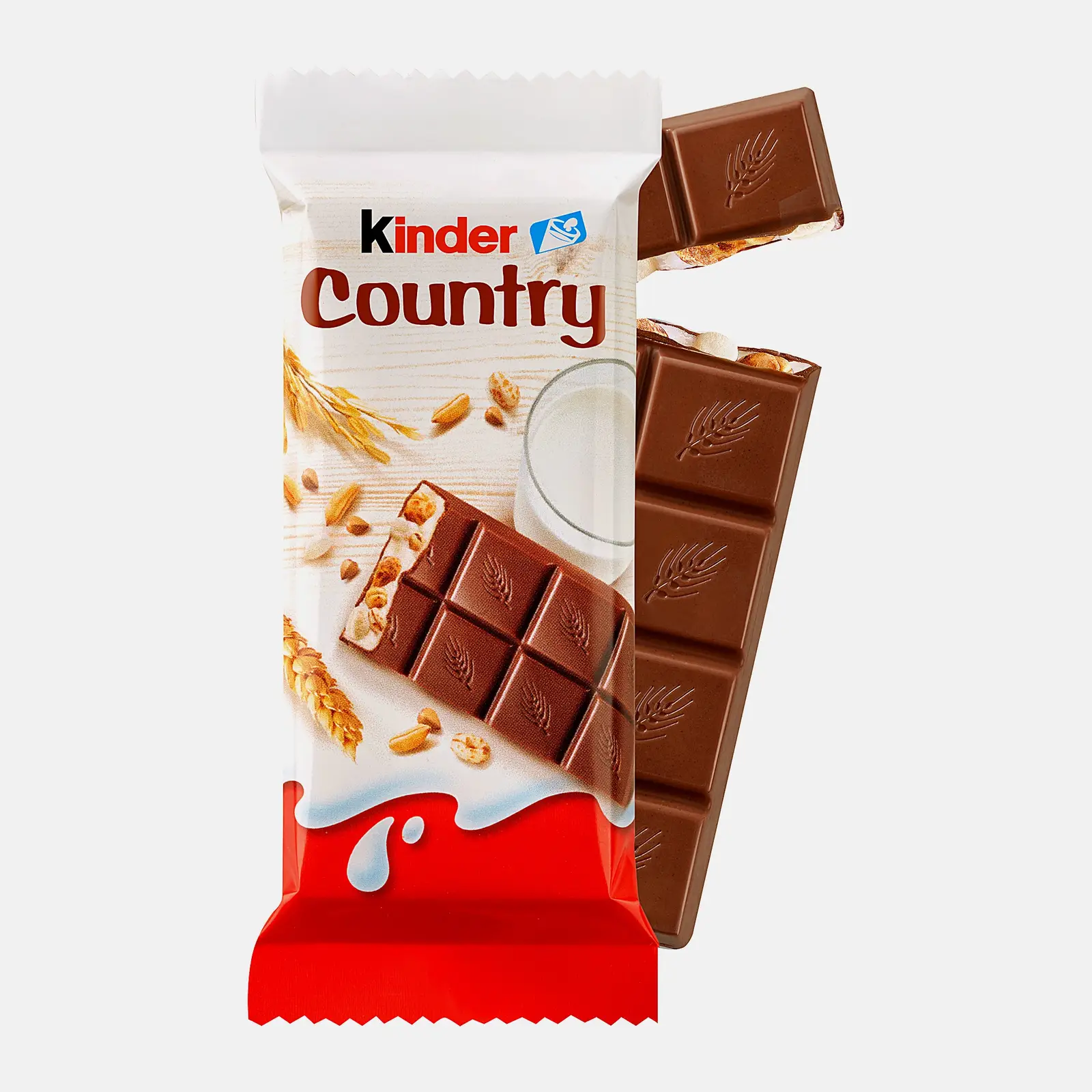 Молочный шоколад Country с молочно-злаковой начинкой Kinder 23.5г Молочный шоколад Country с молочно-злаковой начинкой Kinder 23.5г