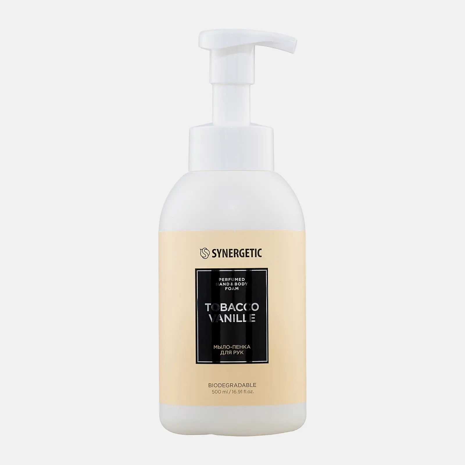 Мыло-пена для рук Synergetic Tobacco-vanille 500мл Мыло-пена для рук Synergetic Tobacco-vanille 500мл