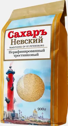 Сахарный песок Невский тростниковый коричневый 900г