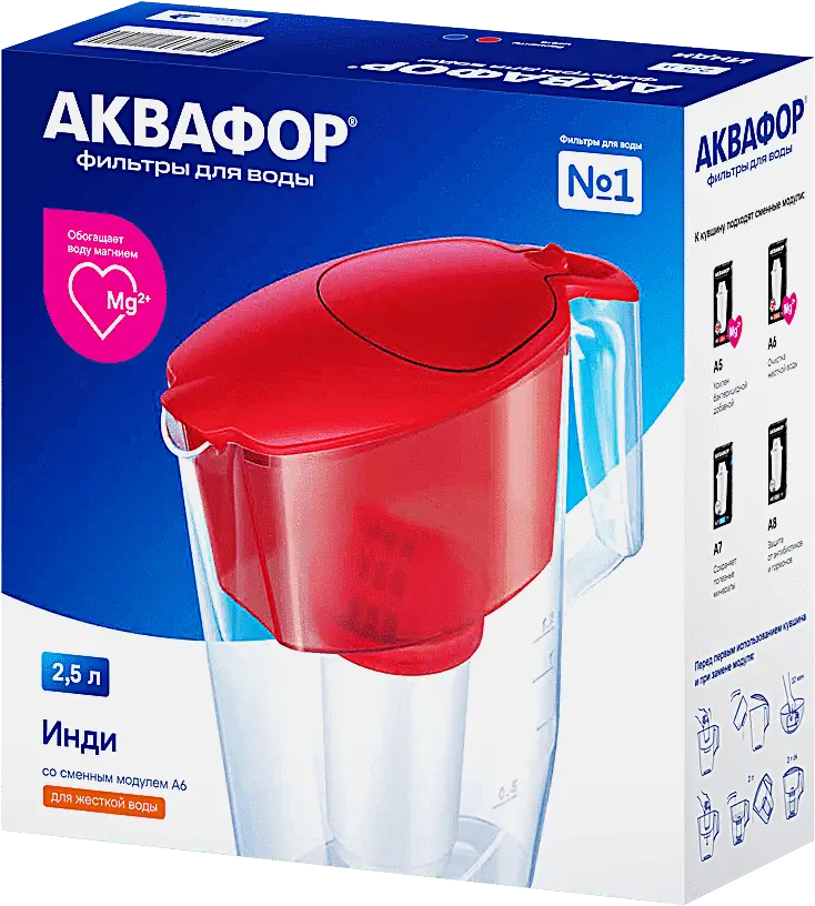 Изображение товара Фильтр-кувшин Аквафор Инди А6 2.5л система очистки воды
