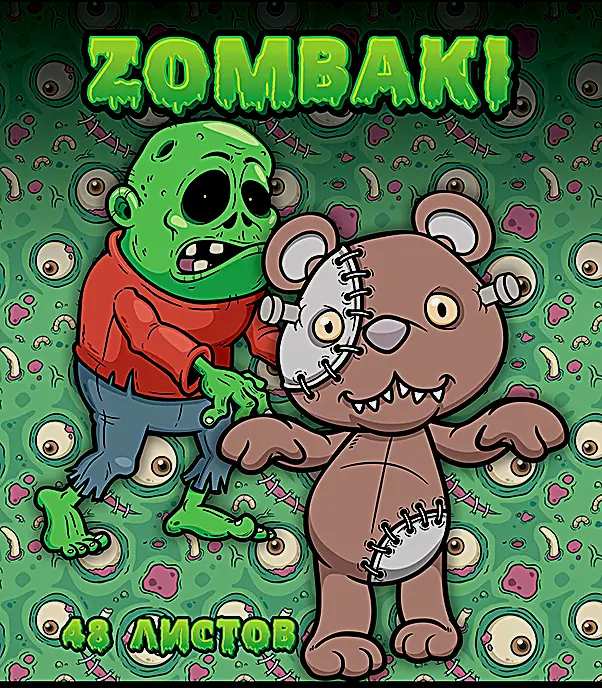 Тетрадь ПЗБМ Zombaki общая клетка 48л - фото 2