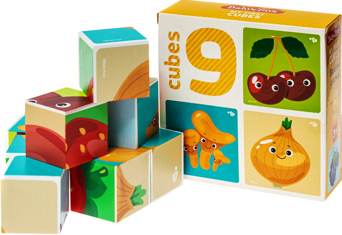 Кубики Baby Toys Тридевятое Царство 9шт в ассортименте