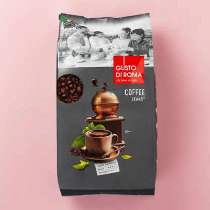 Изображение товара Кофе зерновой Gusto di Roma натуральный 1кг арабика среднеобжаренный Изображение товара Кофе зерновой Gusto di Roma натуральный 1кг арабика среднеобжаренный