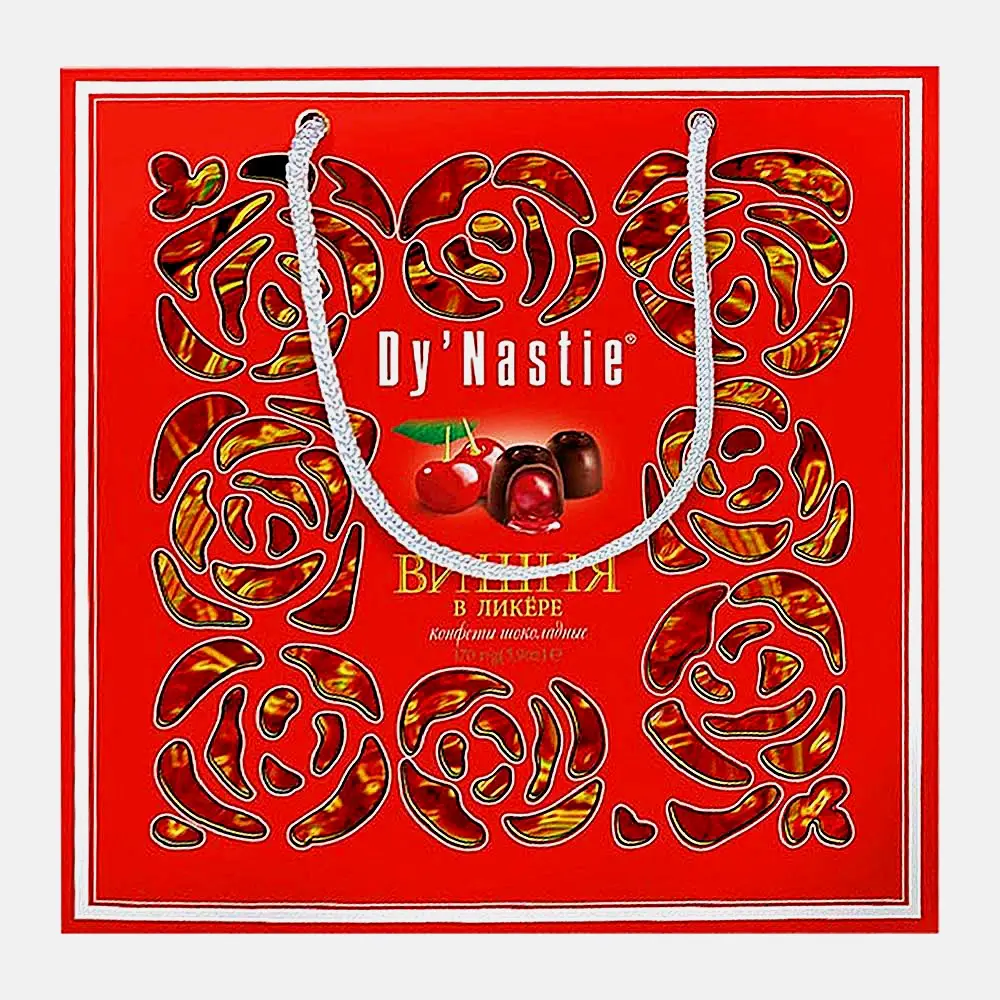Конфеты шоколадные Малина-маскарпоне/Вишня в ликере Dy Nastie 170г в ассортименте - фото 3
