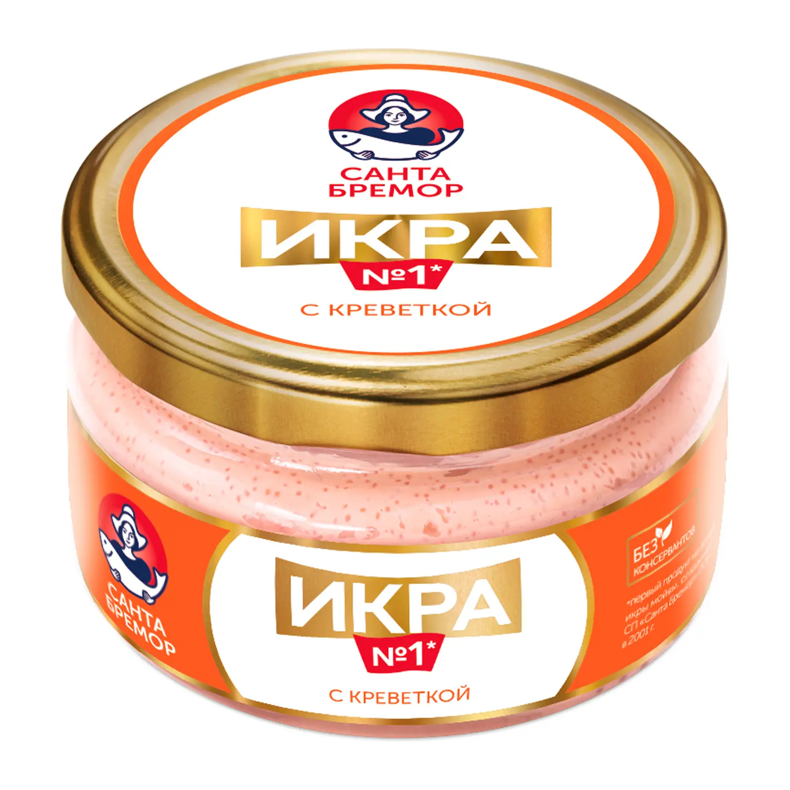 Изображение товара Икра мойвы Санта Бремор с креветкой 180г