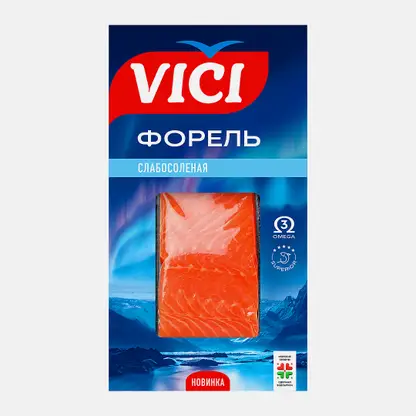 Форель Vici радужная слабосоленая филе-кусок 150г