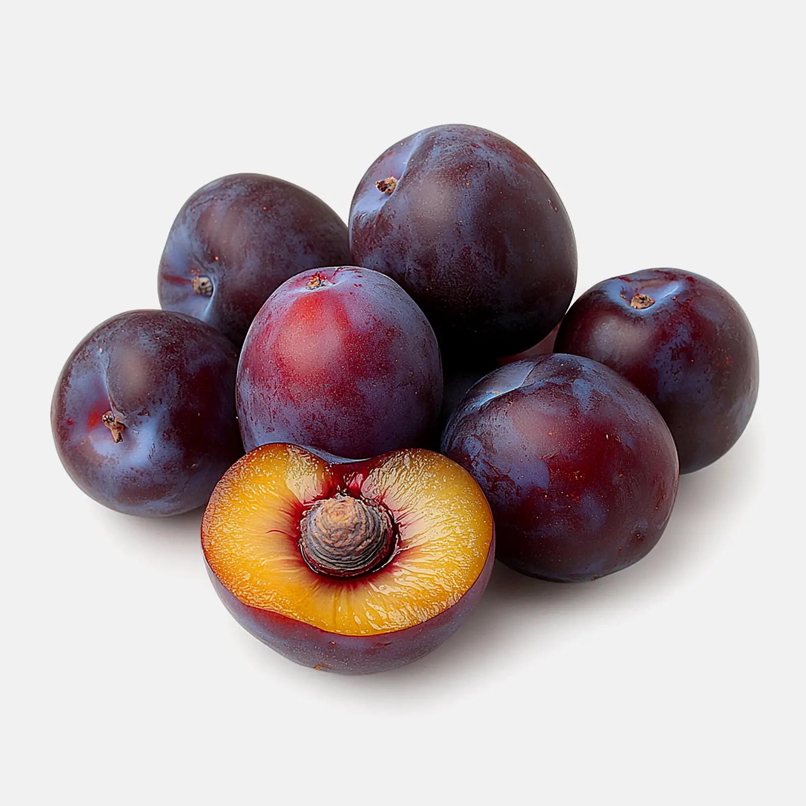 Изображение товара Свежие крупные сливы бордового цвета